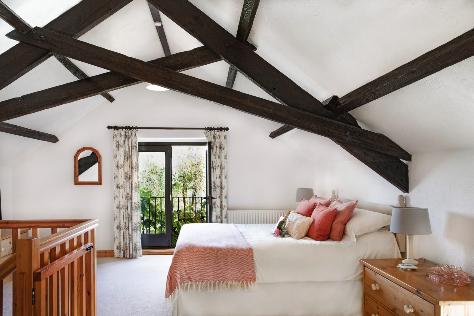The Bedroom of Vine Cottage at Downe Cottages